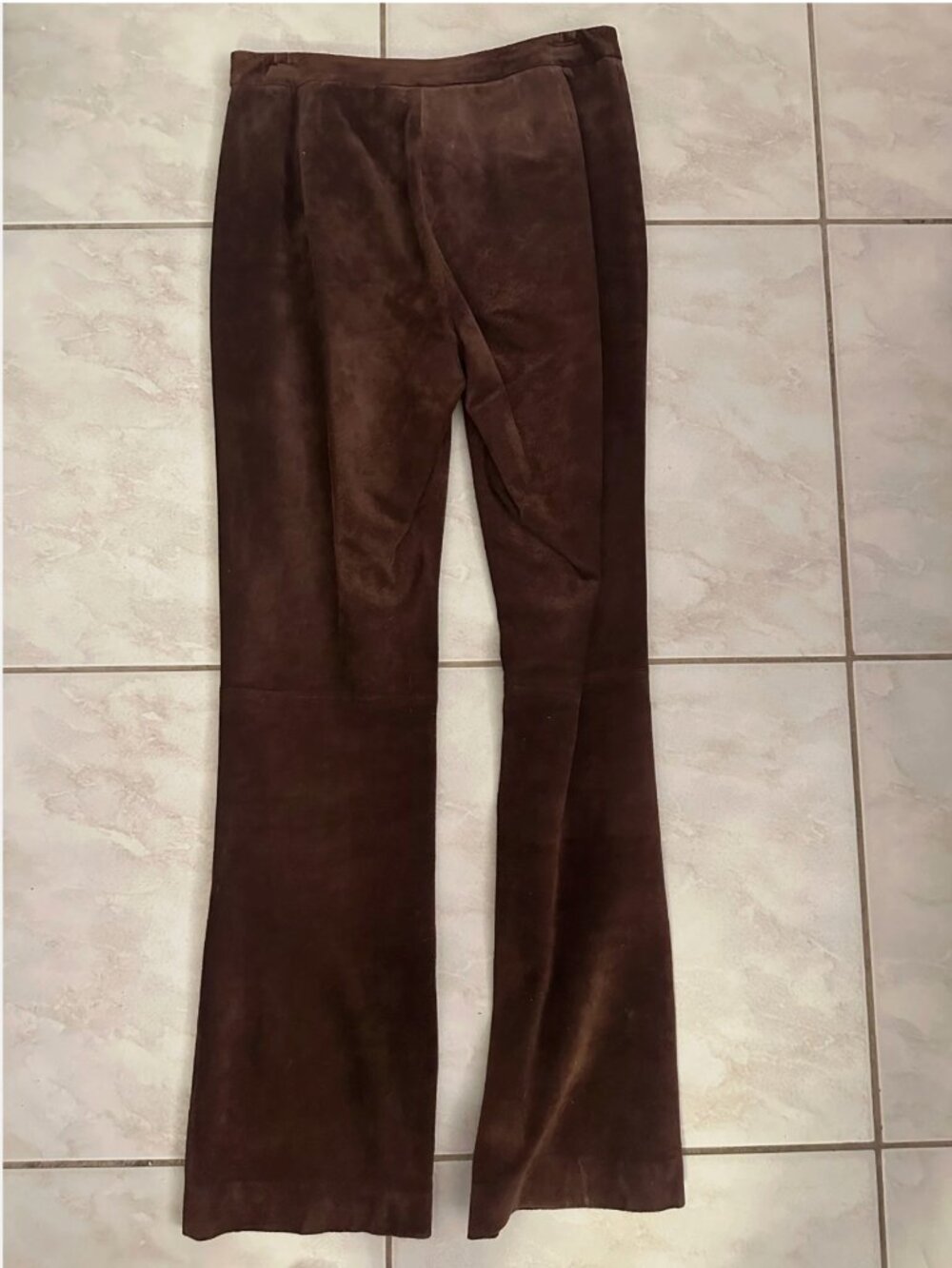 Lord & Taylor Brown Pants Women’s Size 4 Bootcut Flare Suede 100% Leather